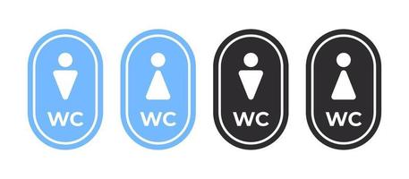 Toilette Symbole. Wasser Kleiderschrank. konzeptionelle Toilette Zeichen. Vektor skalierbar Grafik