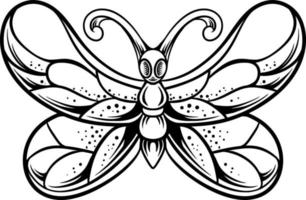 schön Schmetterling Färbung Buch vektor