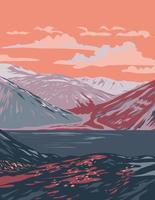 nachvak Fjord im torngat Berge National Park Neufundland und Labrador Provinz Kanada wpa Poster Kunst vektor