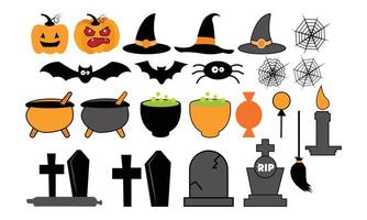 årgång kuslig halloween ClipArt klistermärken svg design. halloween påsk design och färgrik mönster. vektor