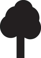 Baum Symbol Symbol Bild Vektor, Illustration von das Baum Botanik im schwarz Bild vektor