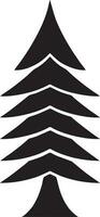 Baum Symbol Symbol Bild Vektor, Illustration von das Baum Botanik im schwarz Bild vektor