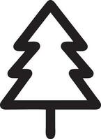 Baum Symbol Symbol Bild Vektor, Illustration von das Baum Botanik im schwarz Bild vektor