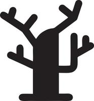 Baum Symbol Symbol Bild Vektor, Illustration von das Baum Botanik im schwarz Bild vektor