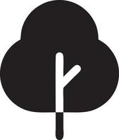 Baum Symbol Symbol Bild Vektor, Illustration von das Baum Botanik im schwarz Bild vektor