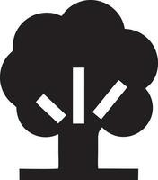 Baum Symbol Symbol Bild Vektor, Illustration von das Baum Botanik im schwarz Bild vektor