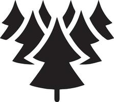 Baum Symbol Symbol Bild Vektor, Illustration von das Baum Botanik im schwarz Bild vektor