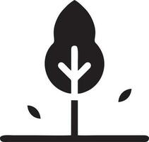 Baum Symbol Symbol Bild Vektor, Illustration von das Baum Botanik im schwarz Bild vektor