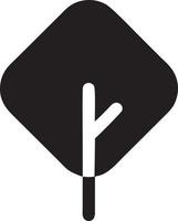 Baum Symbol Symbol Bild Vektor, Illustration von das Baum Botanik im schwarz Bild vektor