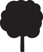 Baum Symbol Symbol Bild Vektor, Illustration von das Baum Botanik im schwarz Bild vektor