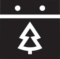 Baum Symbol Symbol Bild Vektor, Illustration von das Baum Botanik im schwarz Bild vektor