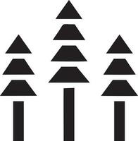 Baum Symbol Symbol Bild Vektor, Illustration von das Baum Botanik im schwarz Bild vektor