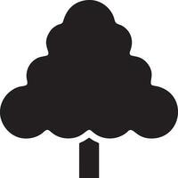 Baum Symbol Symbol Bild Vektor, Illustration von das Baum Botanik im schwarz Bild vektor