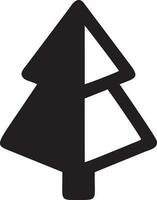 Baum Symbol Symbol Bild Vektor, Illustration von das Baum Botanik im schwarz Bild vektor