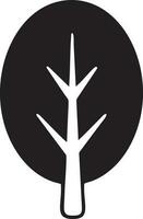 Baum Symbol Symbol Bild Vektor, Illustration von das Baum Botanik im schwarz Bild vektor