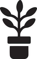 Baum Symbol Symbol Bild Vektor, Illustration von das Baum Botanik im schwarz Bild vektor