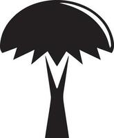 Baum Symbol Symbol Bild Vektor, Illustration von das Baum Botanik im schwarz Bild vektor