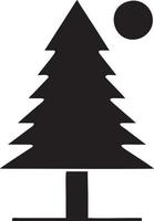 Baum Symbol Symbol Bild Vektor, Illustration von das Baum Botanik im schwarz Bild vektor