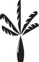 Baum Symbol Symbol Bild Vektor, Illustration von das Baum Botanik im schwarz Bild vektor