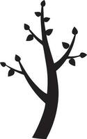 Baum Symbol Symbol Bild Vektor, Illustration von das Baum Botanik im schwarz Bild vektor