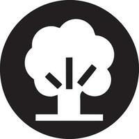 Baum Symbol Symbol Bild Vektor, Illustration von das Baum Botanik im schwarz Bild vektor