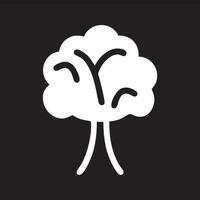 Baum Symbol Symbol Bild Vektor, Illustration von das Baum Botanik im schwarz Bild vektor