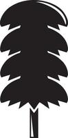 Baum Symbol Symbol Bild Vektor, Illustration von das Baum Botanik im schwarz Bild vektor