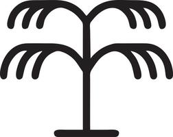 Baum Symbol Symbol Bild Vektor, Illustration von das Baum Botanik im schwarz Bild vektor