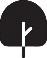 Baum Symbol Symbol Bild Vektor, Illustration von das Baum Botanik im schwarz Bild vektor