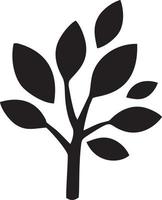 Baum Symbol Symbol Bild Vektor, Illustration von das Baum Botanik im schwarz Bild vektor