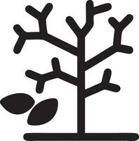 Baum Symbol Symbol Bild Vektor, Illustration von das Baum Botanik im schwarz Bild vektor