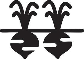 Baum Symbol Symbol Bild Vektor, Illustration von das Baum Botanik im schwarz Bild vektor