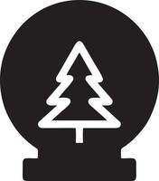 Baum Symbol Symbol Bild Vektor, Illustration von das Baum Botanik im schwarz Bild vektor