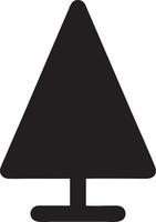 Baum Symbol Symbol Bild Vektor, Illustration von das Baum Botanik im schwarz Bild vektor