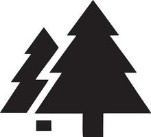 Baum Symbol Symbol Bild Vektor, Illustration von das Baum Botanik im schwarz Bild vektor