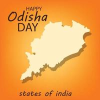 Vektor Illustration von ein Hintergrund zum glücklich odisha Tag Feier.