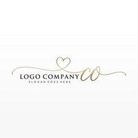 Initiale co feminin Logo Sammlungen Vorlage. Handschrift Logo von Initiale Unterschrift, Hochzeit, Mode, Schmuck, Boutique, Blumen- und botanisch mit kreativ Vorlage zum irgendein Unternehmen oder Geschäft. vektor