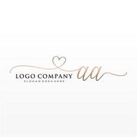 Initiale aa feminin Logo Sammlungen Vorlage. Handschrift Logo von Initiale Unterschrift, Hochzeit, Mode, Schmuck, Boutique, Blumen- und botanisch mit kreativ Vorlage zum irgendein Unternehmen oder Geschäft. vektor