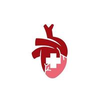 hjärtinfarkt risk vektor logo ikon design illustration