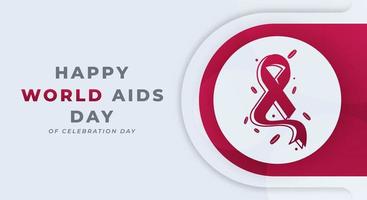 värld AIDS dag firande vektor design illustration för bakgrund, affisch, baner, reklam, hälsning kort