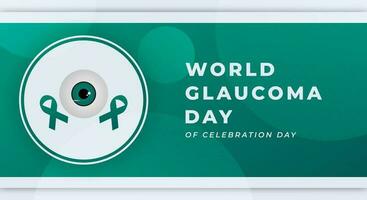 Welt Glaukom Tag Feier Vektor Design Illustration zum Hintergrund, Poster, Banner, Werbung, Gruß Karte