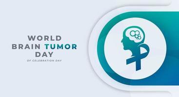 värld hjärna tumör dag firande vektor design illustration för bakgrund, affisch, baner, reklam, hälsning kort