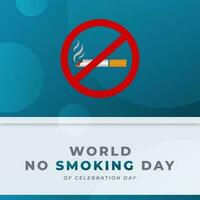 Nein Rauchen Tag Feier Vektor Design Illustration zum Hintergrund, Poster, Banner, Werbung, Gruß Karte