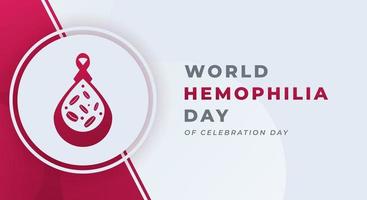 Welt Hämophilie Tag Feier Vektor Design Illustration zum Hintergrund, Poster, Banner, Werbung, Gruß Karte
