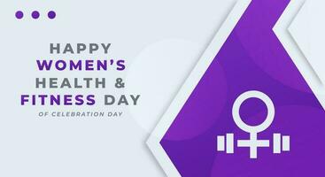 nationell kvinnors hälsa och kondition dag firande vektor design illustration för bakgrund, affisch, baner, reklam, hälsning kort