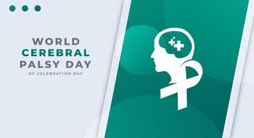 värld cerebral förlamning dag firande vektor design illustration för bakgrund, affisch, baner, reklam, hälsning kort
