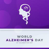 Welt Alzheimer Tag Feier Vektor Design Illustration zum Hintergrund, Poster, Banner, Werbung, Gruß Karte