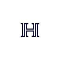 h Brief eben Symbol Logo vektor