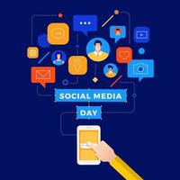 sociala medier dag vektor
