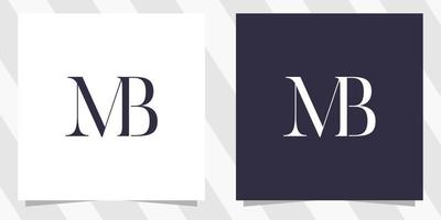 Brief mb bm Logo Design vektor